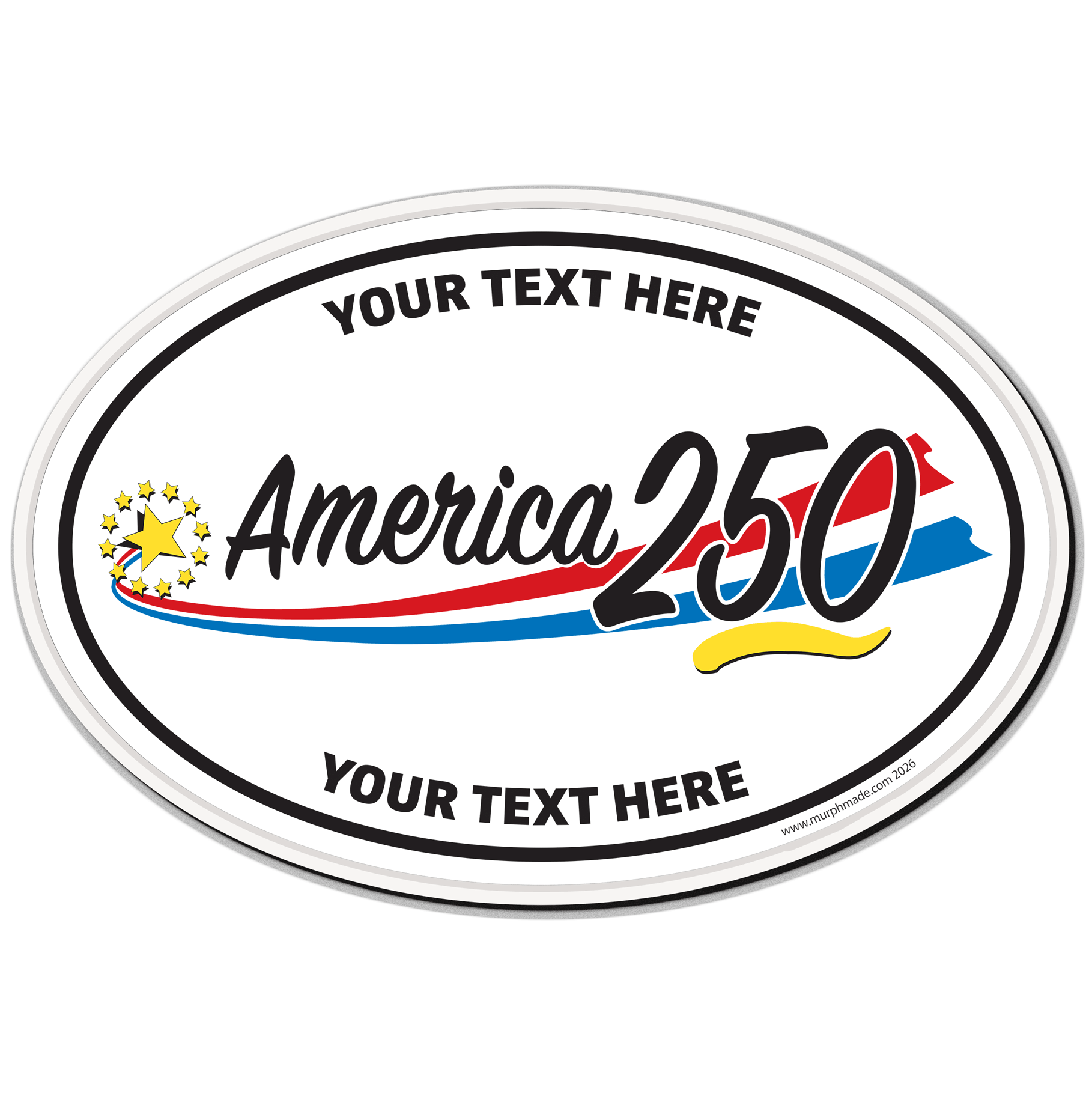 Customized — USA 250th Oval Decal 6X4.5″